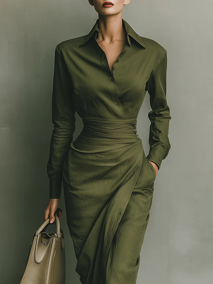 Zaurythea | Maxi Dress in Army Green
