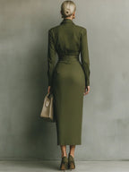 Zaurythea | Maxi Dress in Army Green