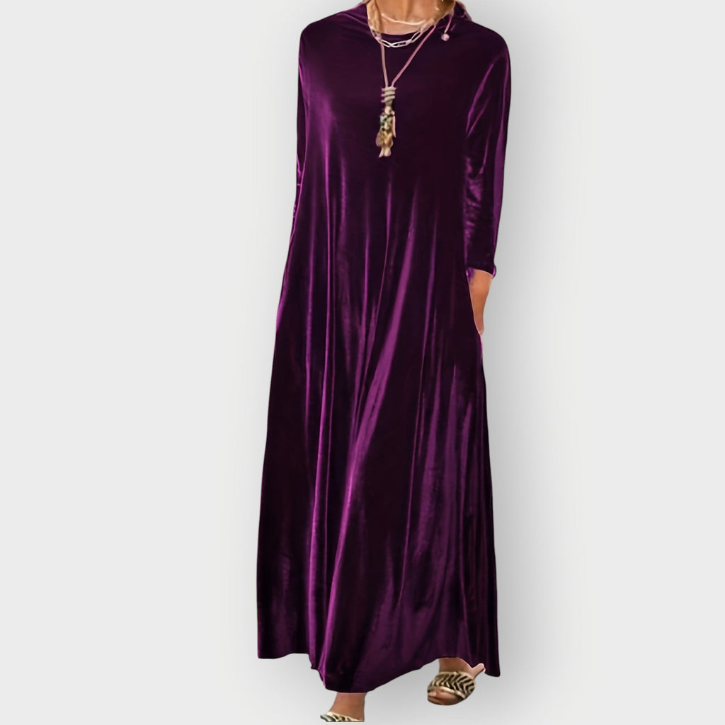 Vexalia | Luxe Velvet Flow Maxi Dress