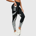 High-Waisted Leopard Print Training Pants