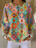 Syvoriah | Colorful Sweater with Checkered Pattern