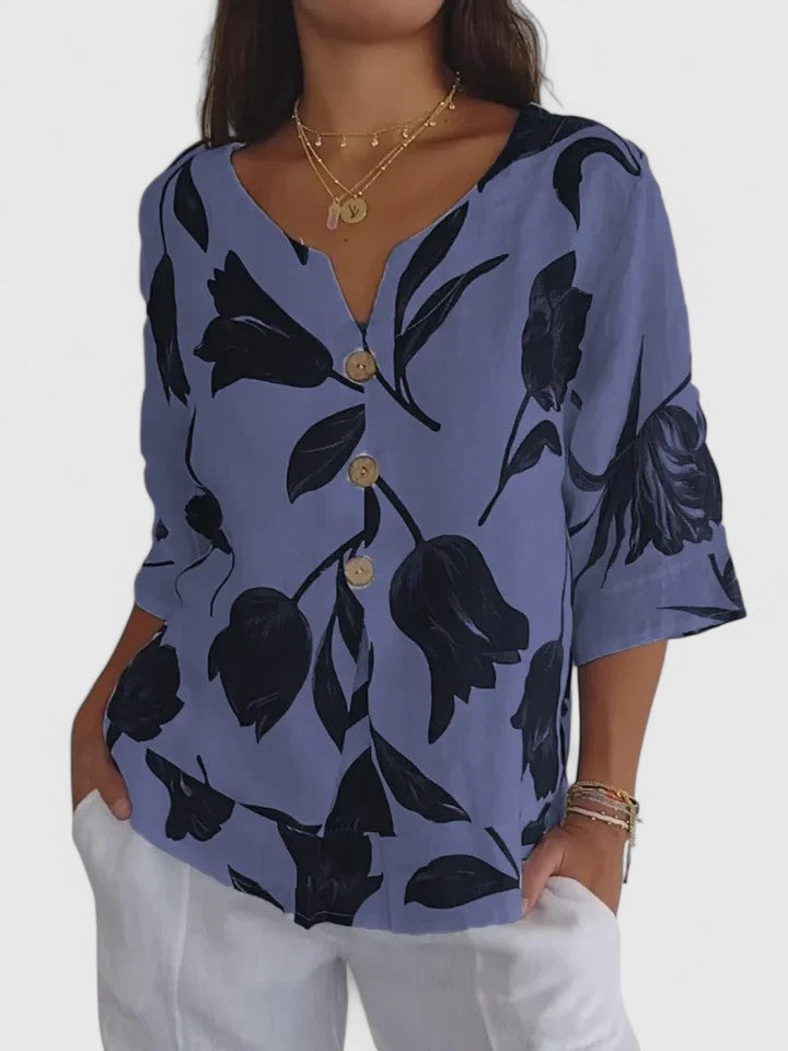 Laura | Comfortable V-Neck Blouse