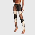 Calliope - Tube Pants with Color Block Pattern