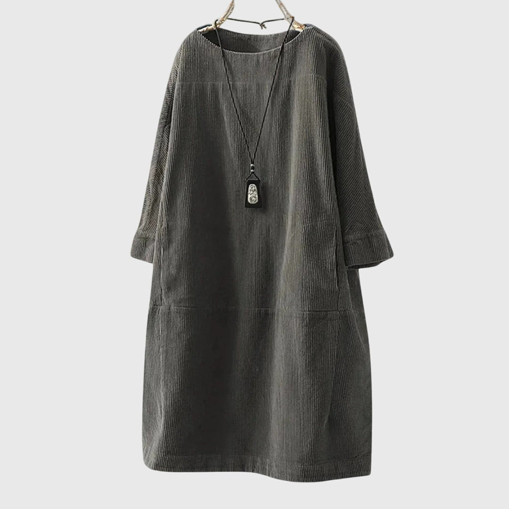 Grace | Relaxed Corduroy Midi Dress