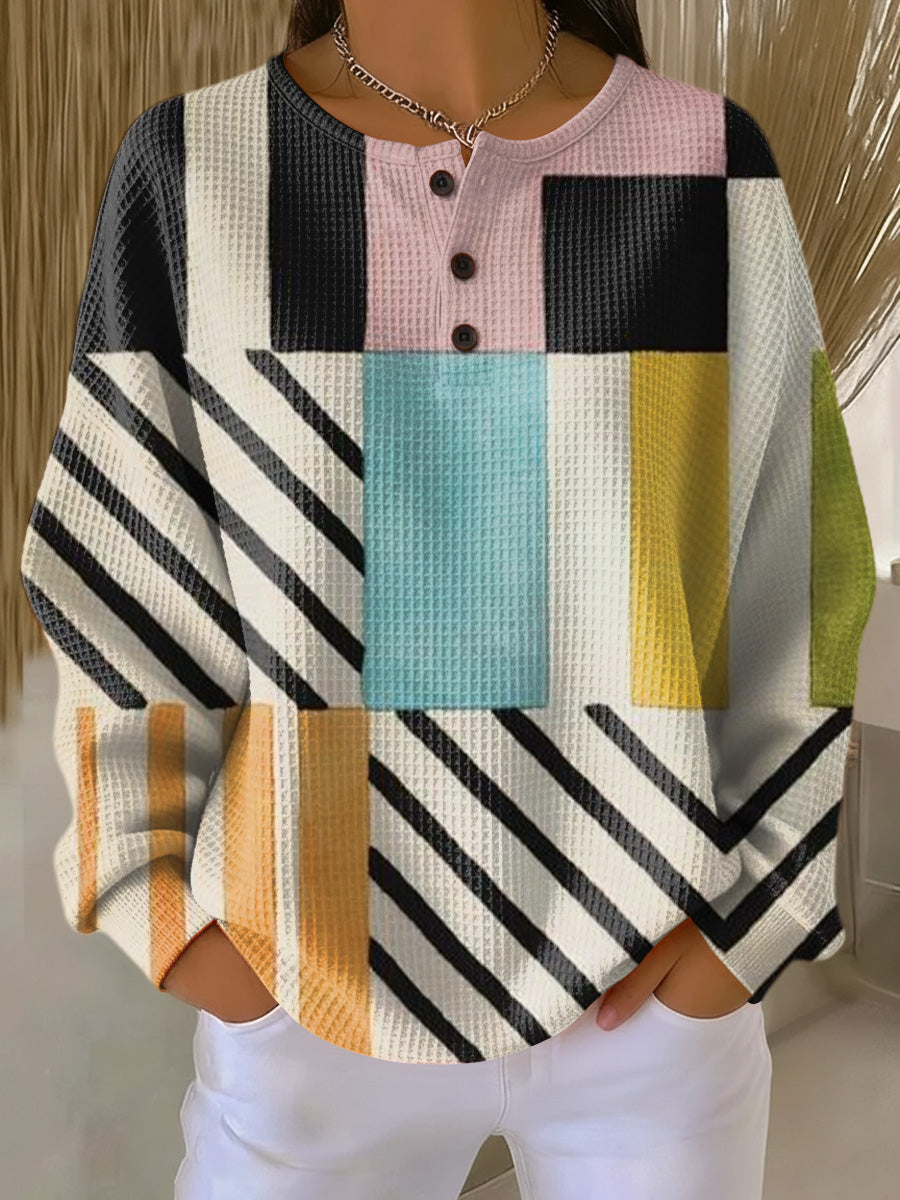 Saelirie | Sweater with Colorful Check Pattern