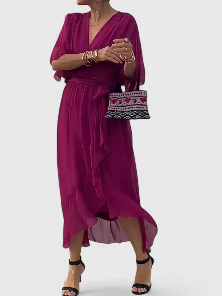 Nada | Elegant V Neck Dress