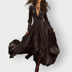 Alorae | Vintage A-Line Velvet Maxi Dress