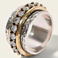 Retro Ring with Inlaid Stones