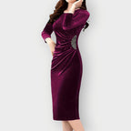 Temira | Velvet Slit Dress