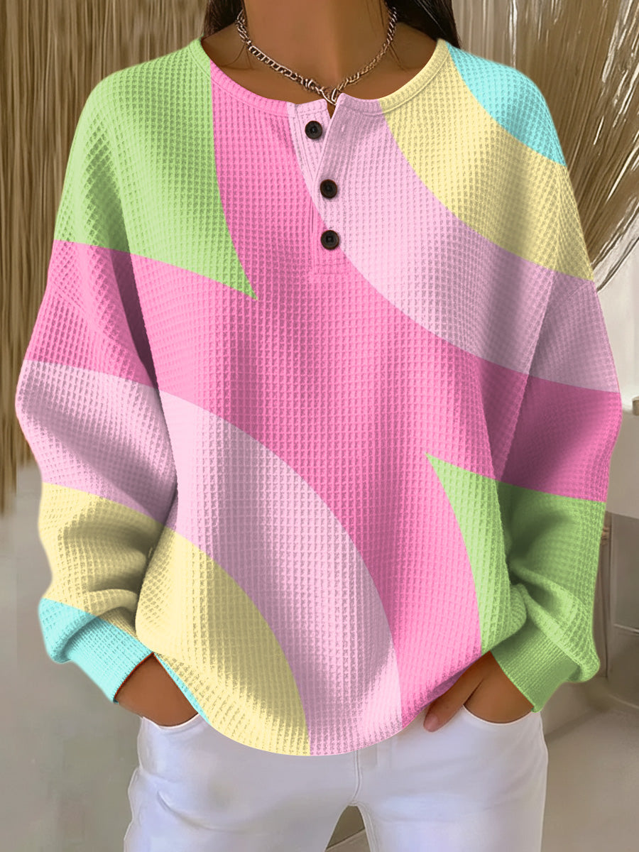 Vaeronie | Sweater with Abstract Geometric Pattern