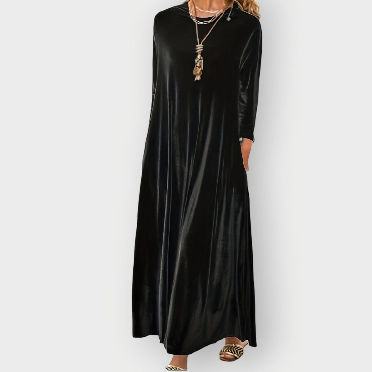 Vexalia | Luxe Velvet Flow Maxi Dress