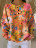 Vaenlora | Sweater with Colorful Floral Print