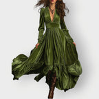 Alorae | Vintage A-Line Velvet Maxi Dress