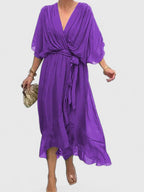 Nada | Elegant V Neck Dress