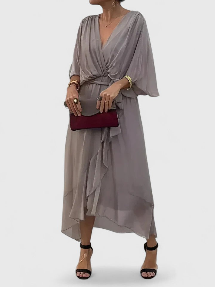 Nada | Elegant V Neck Dress