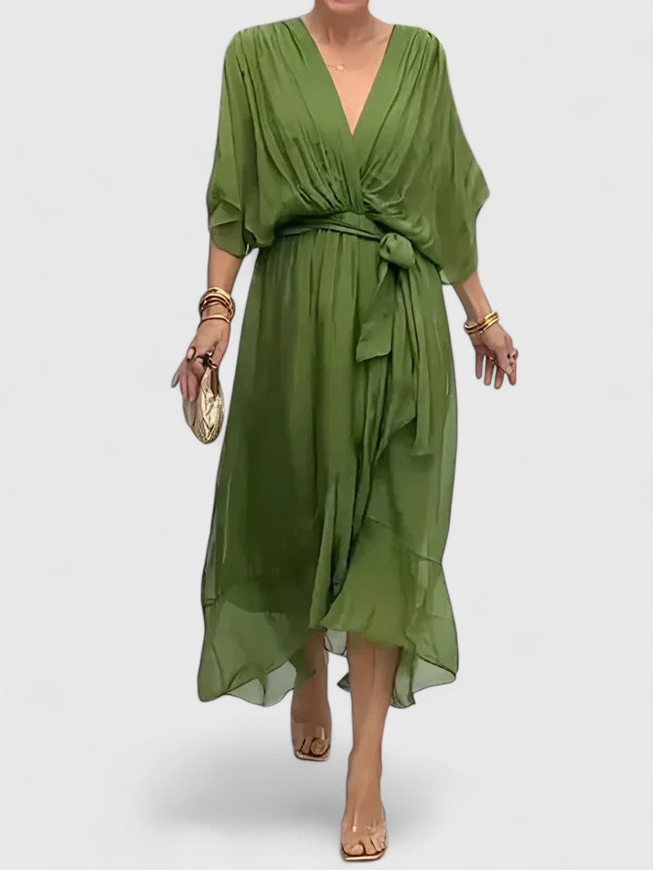 Nada | Elegant V Neck Dress