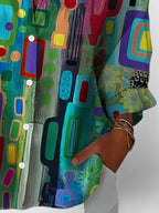 Rose™ | Elegant Geometric Pattern Blouse